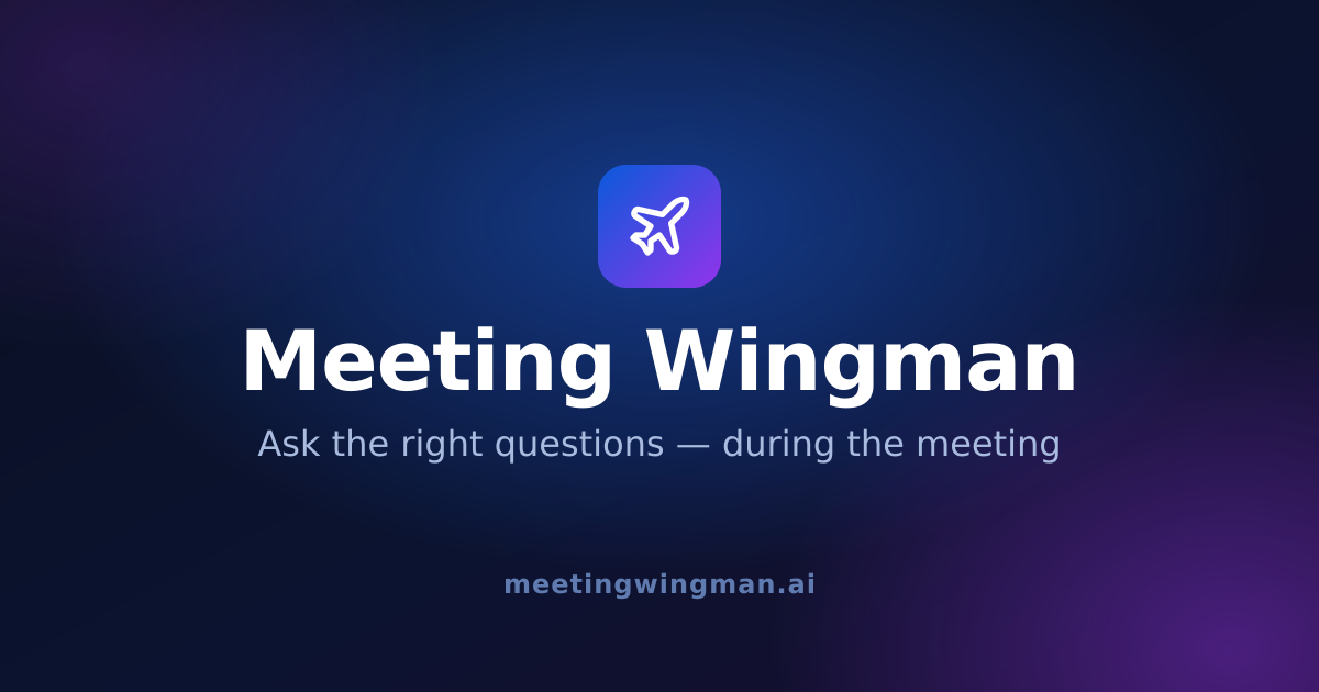 Meeting Wingman — AI Meeting Assistant for Engineering Leaders